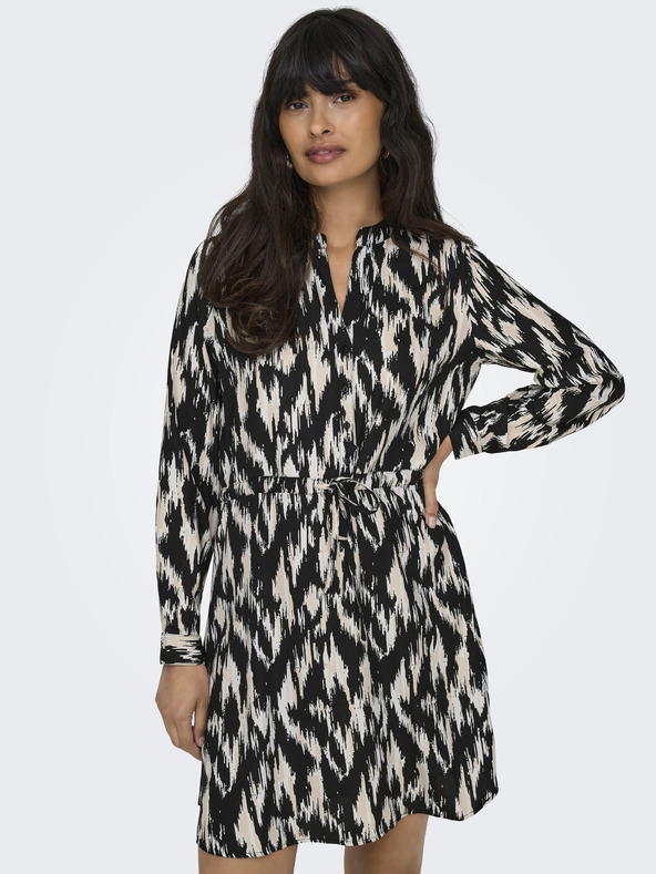 ONLY Bézs-fekete női mintás ruha ONLY Cory Cory