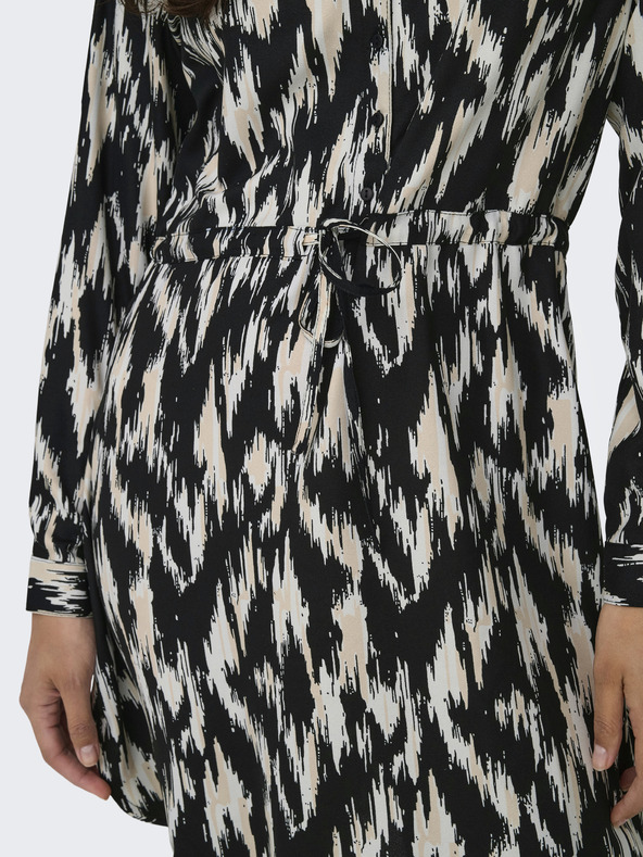 ONLY Bézs-fekete női mintás ruha ONLY Cory Cory