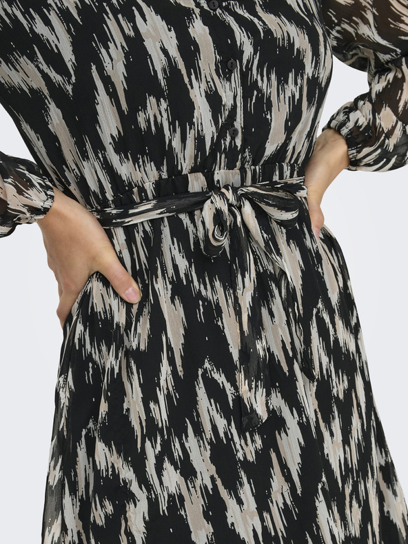 ONLY Bézs-fekete női mintás ruha ONLY Cera