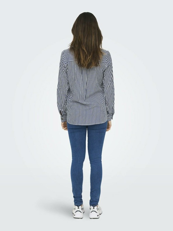 ONLY Fehér és kék női csíkos póló ONLY Yasmin