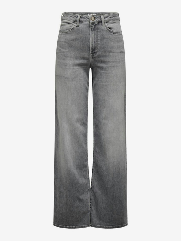 ONLY Világosszürke női széles szabású farmernadrág ONLY Madison