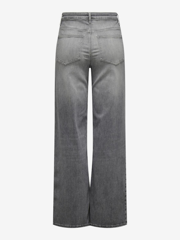 ONLY Világosszürke női széles szabású farmernadrág ONLY Madison