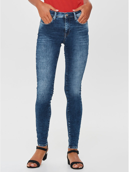 ONLY Kék skinny fit farmernadrág szakadt hatással CSAK