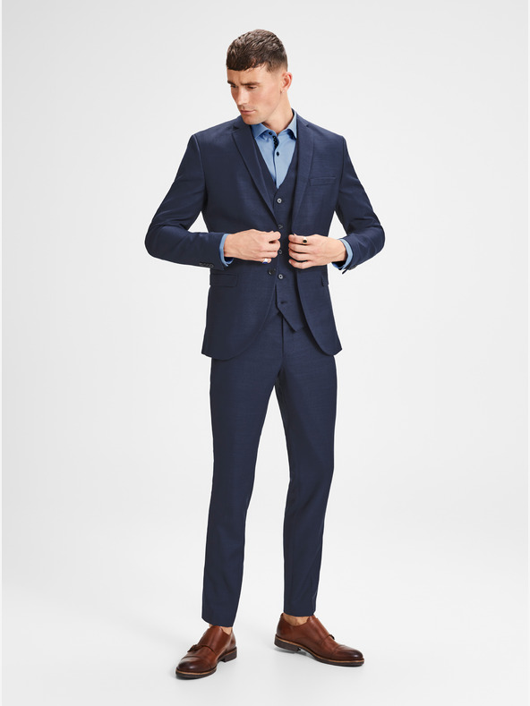Jack & Jones Jack & Jones Laris sötétkék gyapjúkeverék öltönyzakó