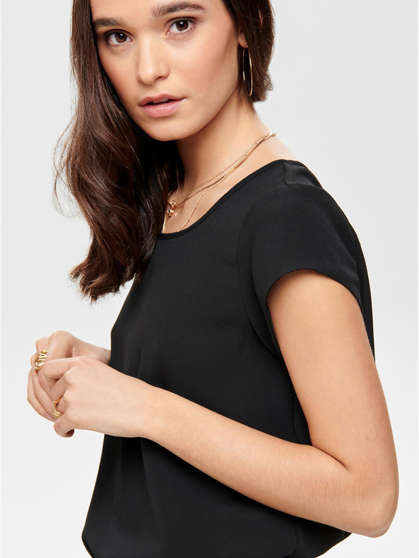 ONLY Fekete blúz hátul cipzárral ONLY Vic