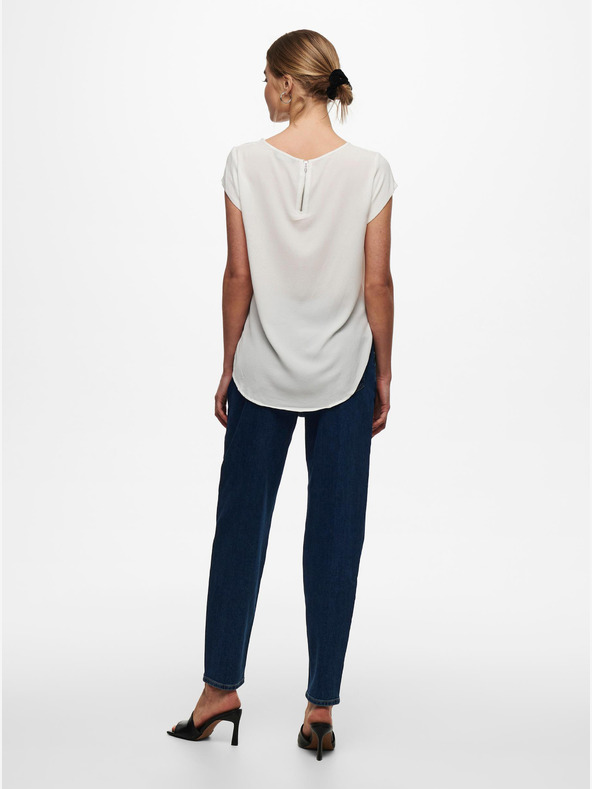 ONLY Krémszínű blúz hátul cipzárral CSAK Vic