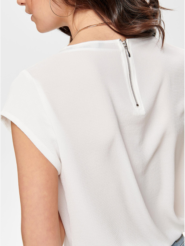 ONLY Krémszínű blúz hátul cipzárral CSAK Vic