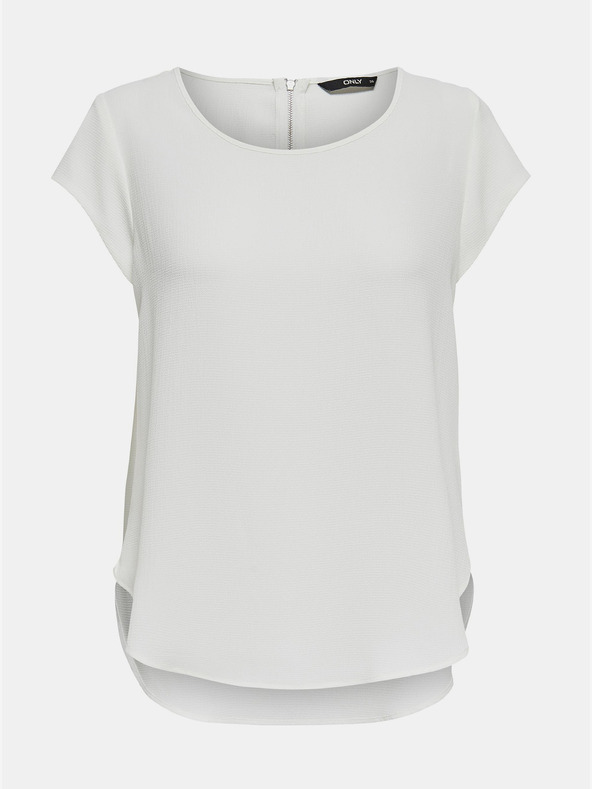 ONLY Krémszínű blúz hátul cipzárral CSAK Vic