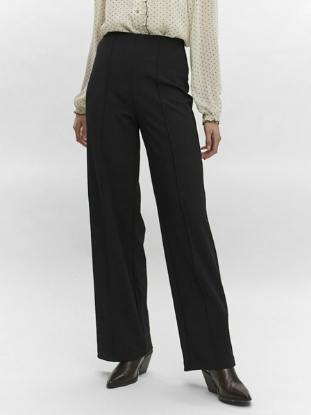 Vero Moda Fekete női széles szárú nadrág Vero Moda Becky Becky