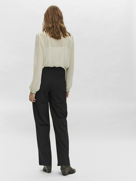 Vero Moda Fekete női széles szárú nadrág Vero Moda Becky Becky