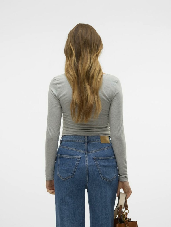 Vero Moda Szürke csíkos basic hosszú ujjú VERO MODA Maxi ing