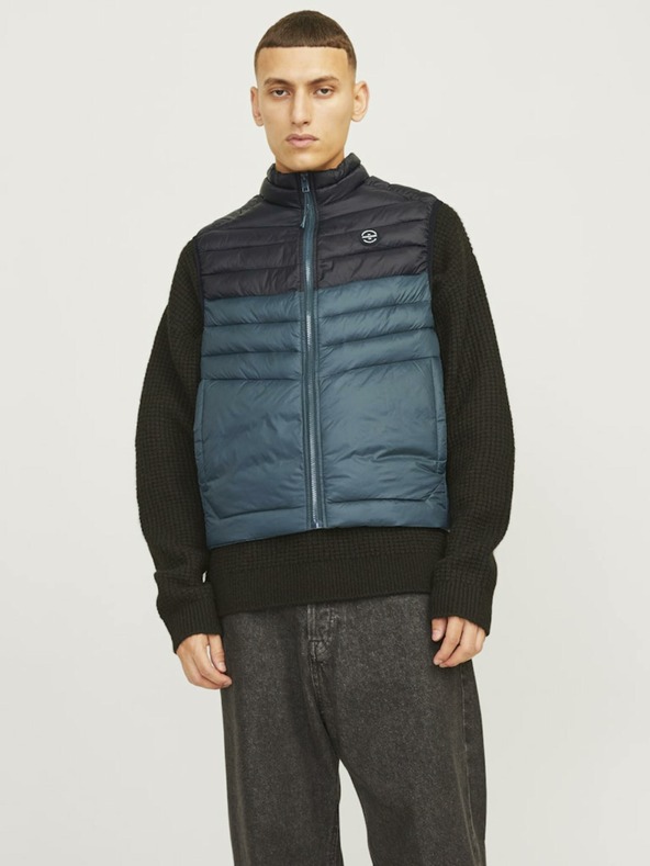 Jack & Jones Fekete és kék férfi Jack & Jones steppelt mellény