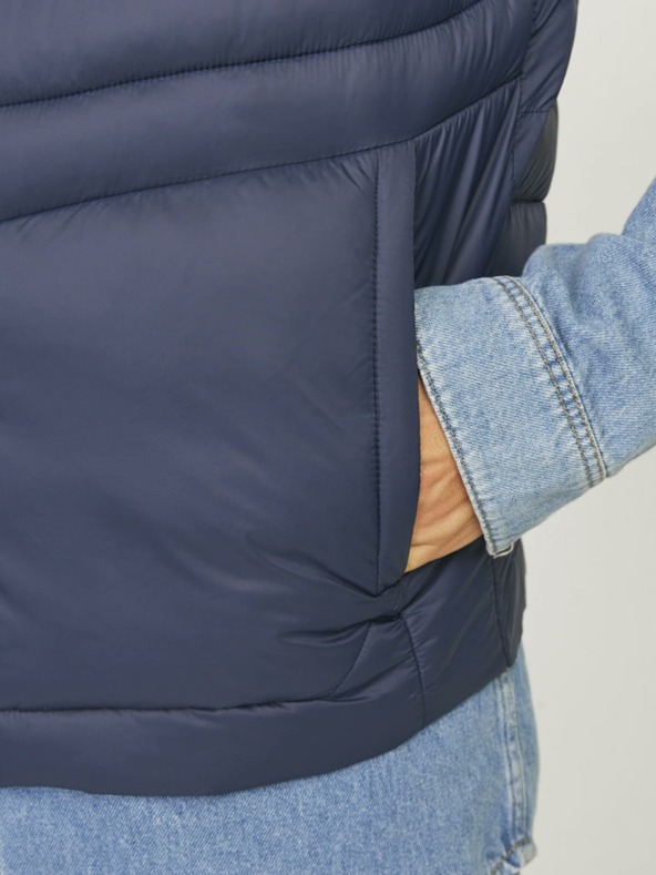 Jack & Jones Sötétkék férfi Jack & Jones steppelt mellény