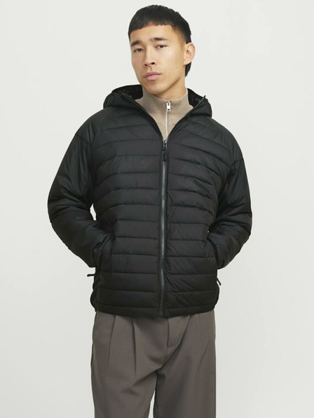 Jack & Jones Jack & Jones Férfi fekete steppelt kabát
