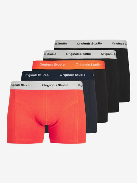 Jack & Jones Öt darabos készlet Jack & Jones férfi boxeralsó narancssárga, kék és fekete színben.