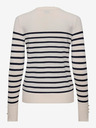Jacqueline de Yong Kék és bézs női csíkos pulóver JDY Malou kék és bézs színben