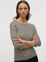 AWARE by VERO MODA Bézs női csíkos póló AWARE by VERO MODA Fiona