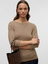 AWARE by VERO MODA Barna női csíkos póló AWARE by VERO MODA Fiona