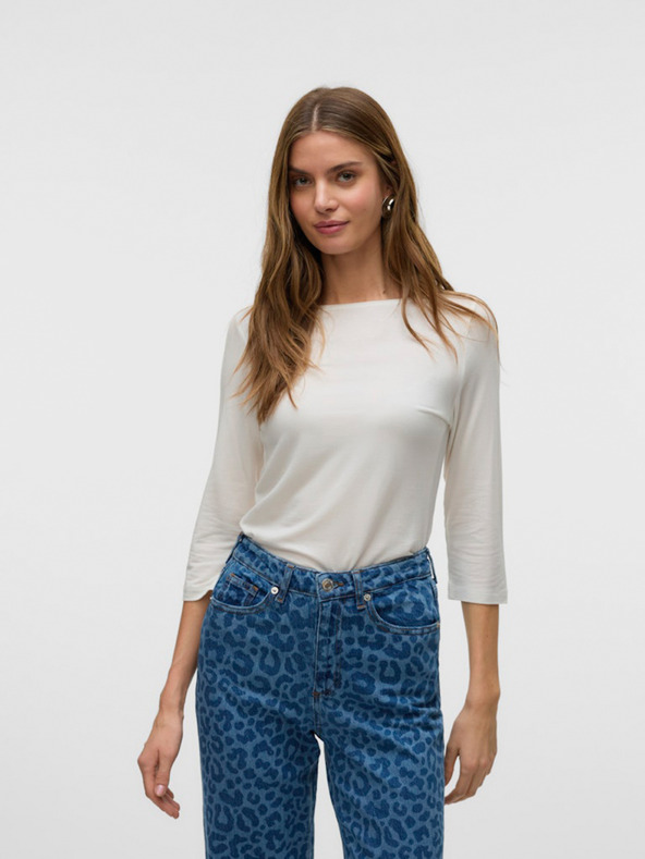 AWARE by VERO MODA Fehér női AWARE by VERO MODA Fiona póló