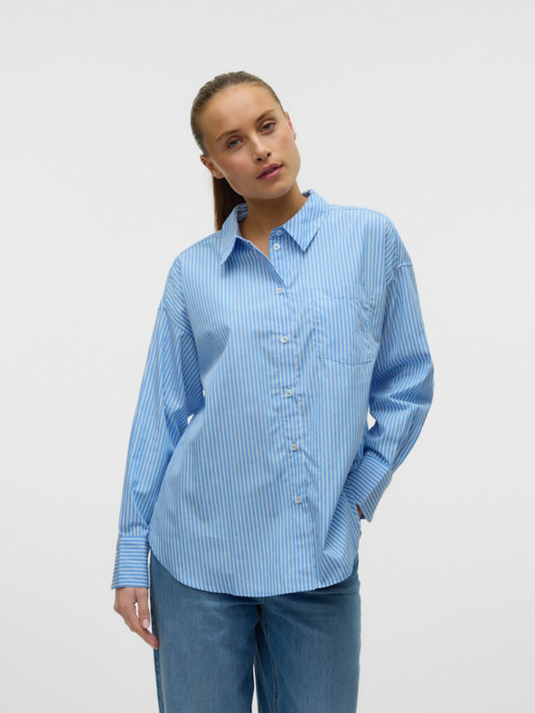 AWARE by VERO MODA Kék női csíkos póló AWARE by VERO MODA