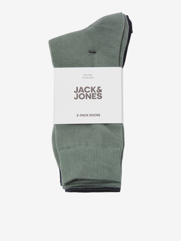 Jack & Jones Három pár férfi zokni készlet fekete, szürke és zöld színben Jack & Jones-tól