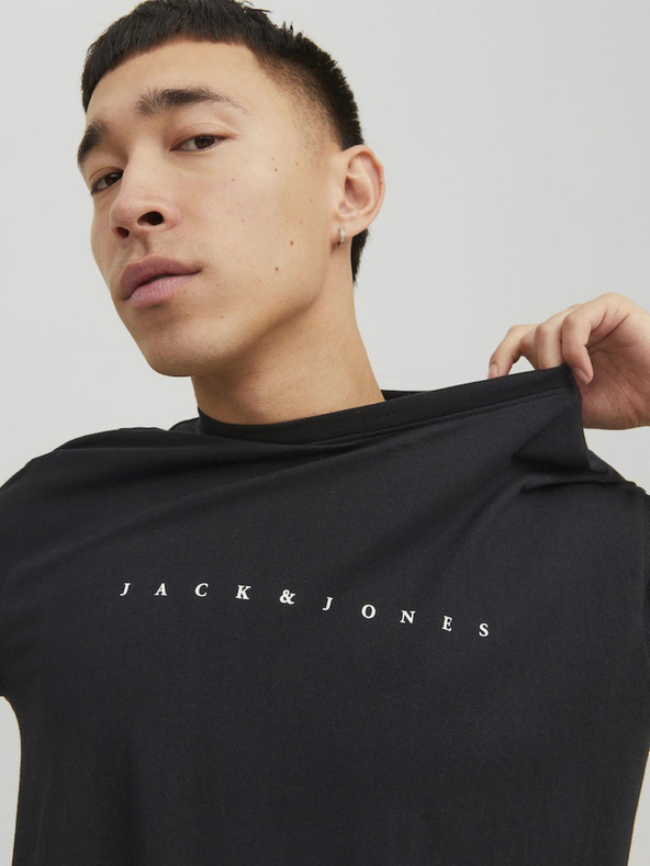 Jack & Jones Fekete férfi Jack & Jones Star kapucnis pulóver