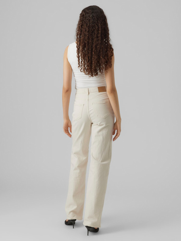 Vero Moda Krémszínű női farmernadrág Vero Moda Tessa