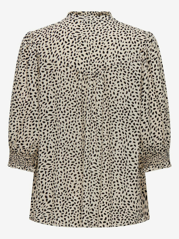 ONLY Fekete és krémszínű női mintás blúz EGYEDÜL Raya