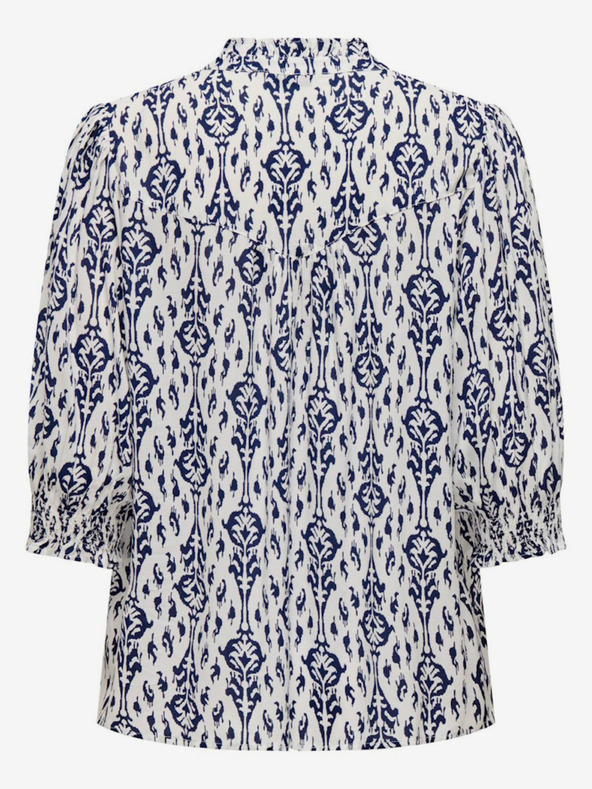 ONLY Fehér és kék női mintás blúz ONLY Raya