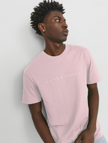 Jack & Jones Rózsaszín férfi Jack & Jones Star póló