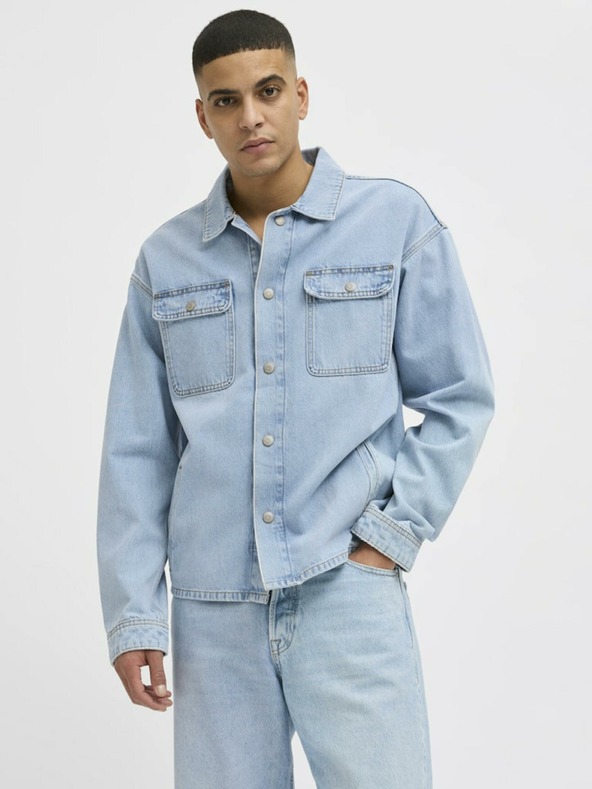 Jack & Jones Világoskék férfi farmer póló dzseki Jack & Jones Hase