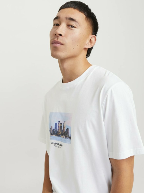 Jack & Jones Fehér Jack & Jones férfi Vesterbro póló