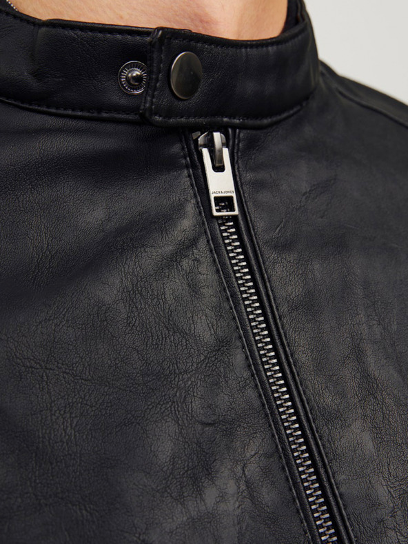 Jack & Jones Fekete férfi Jack & Jones Dylan bőrdzseki