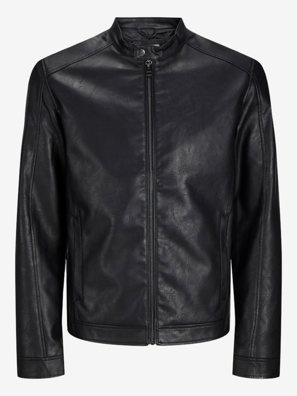 Jack & Jones Fekete férfi Jack & Jones Dylan bőrdzseki