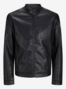 Jack & Jones Fekete férfi Jack & Jones Dylan bőrdzseki