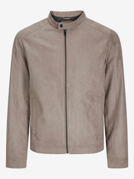 Jack & Jones Jack & Jones Dylan férfi szarvasbőr dzseki bézs színben