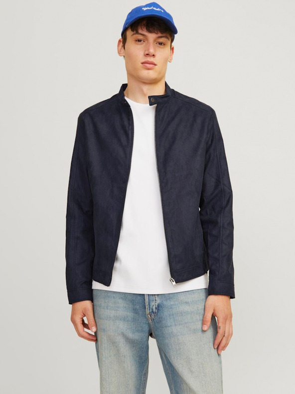 Jack & Jones Sötétkék férfi Jack & Jones Dylan szarvasbőr kabát