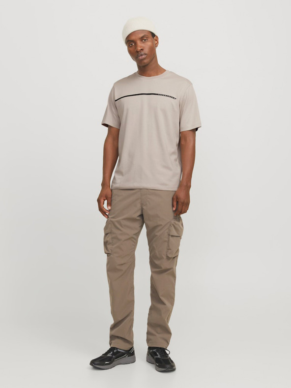 Jack & Jones Jack & Jones Fusion Bézs férfi póló