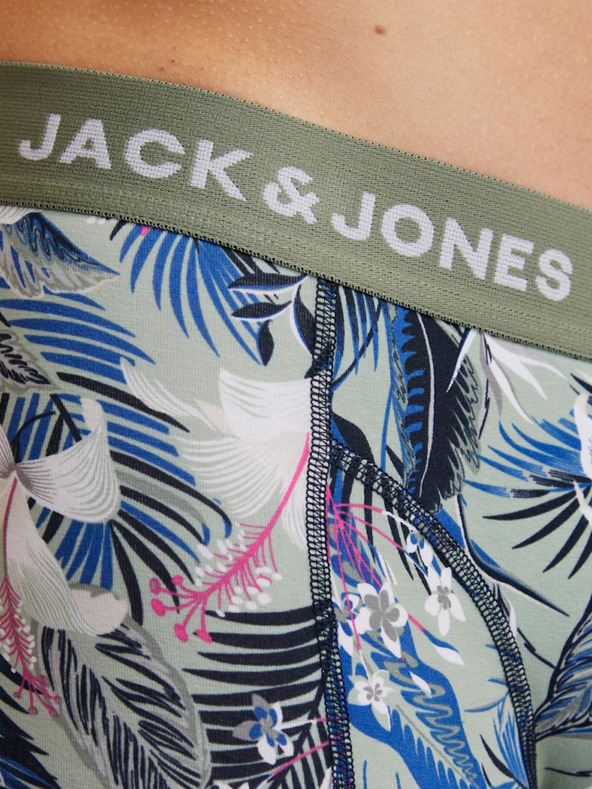 Jack & Jones Három darabos Jack & Jones férfi boxeralsó készlet kék, zöld és fekete színben