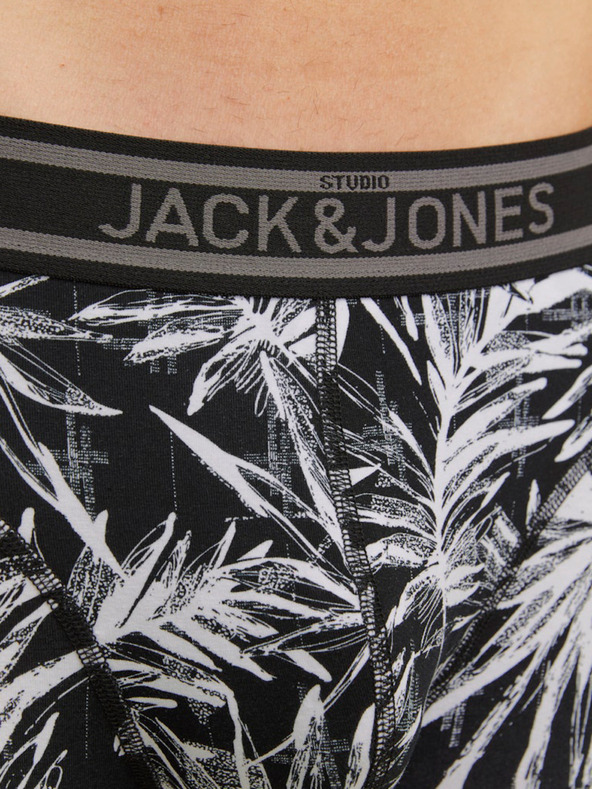 Jack & Jones Három darabos Jack & Jones férfi boxeralsó készlet fekete és kék színben