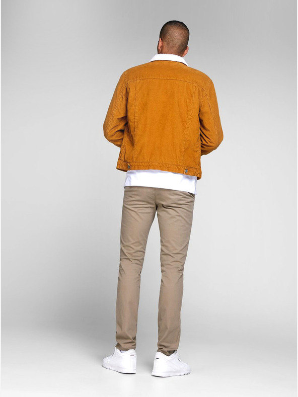 Jack & Jones Bézs színű, keskeny szabású chino nadrág Jack & Jones Marco