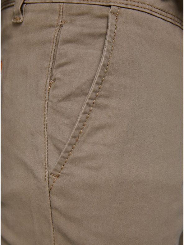Jack & Jones Bézs színű, keskeny szabású chino nadrág Jack & Jones Marco