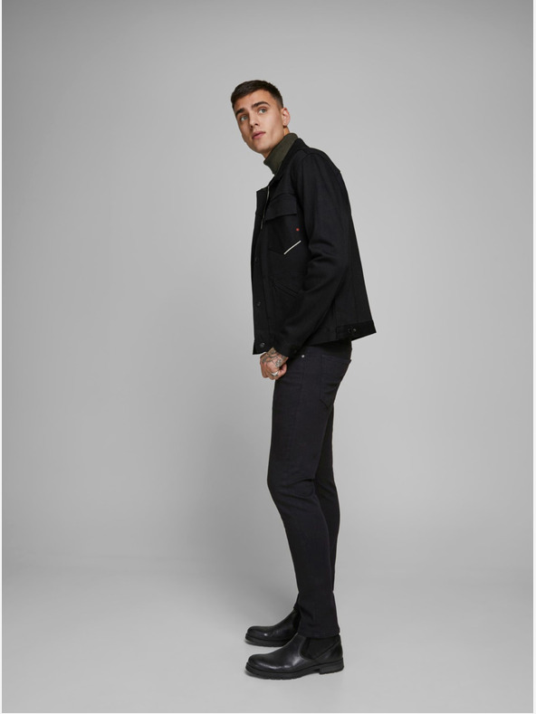Jack & Jones Fekete szűk szabású farmer Jack & Jones Glenn
