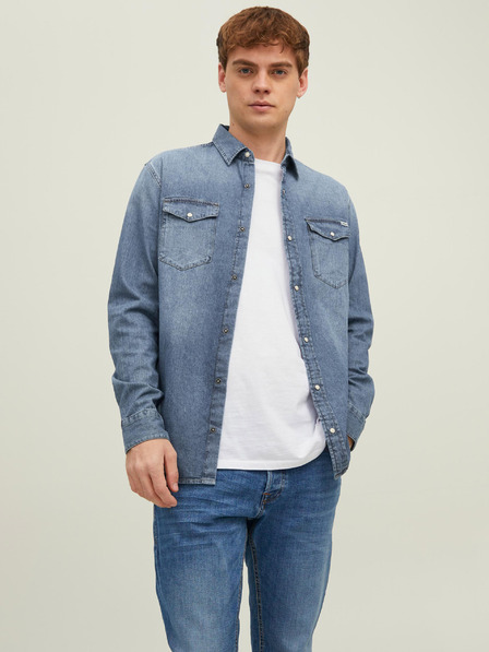 Jack & Jones Kék férfi farmer slim fit ing Jack & Jones Heridan