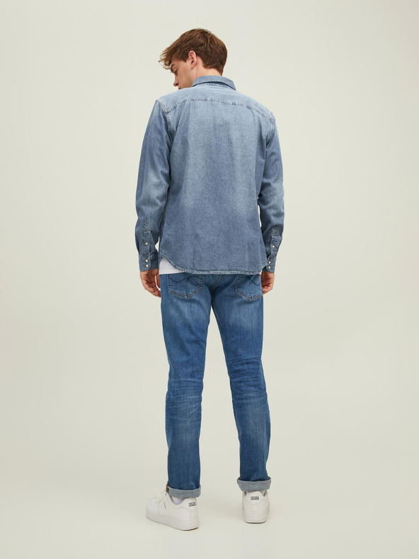 Jack & Jones Kék férfi farmer slim fit ing Jack & Jones Heridan