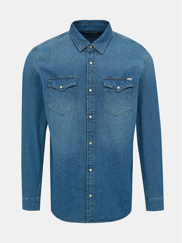 Jack & Jones Kék férfi farmer slim fit ing Jack & Jones Heridan