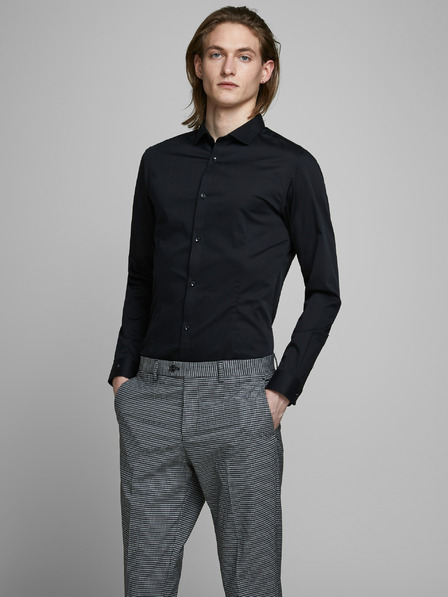 Jack & Jones Fekete karcsúsított póló Jack & Jones Parma