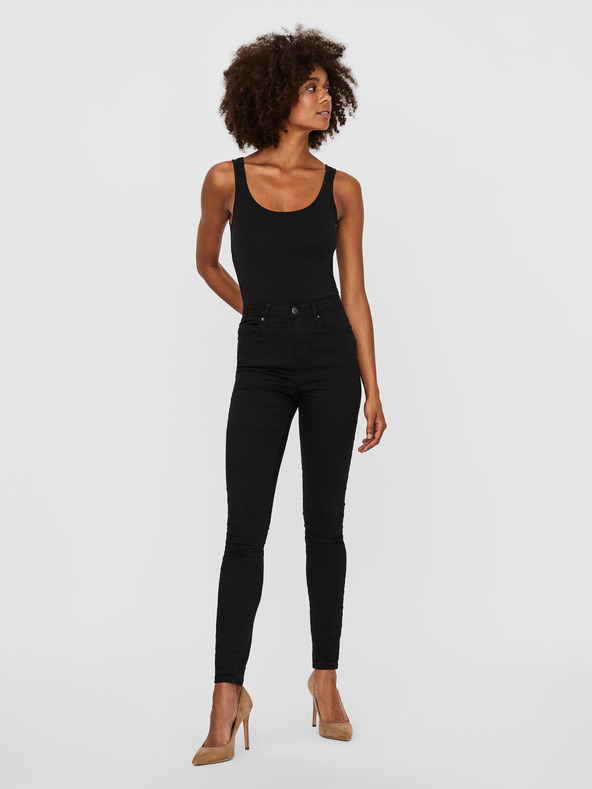 Vero Moda VERO MODA Maxi fekete basic páncélos felső