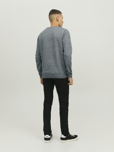 Jack & Jones Jack & Jones Basic Sötétkék csíkos pulóver