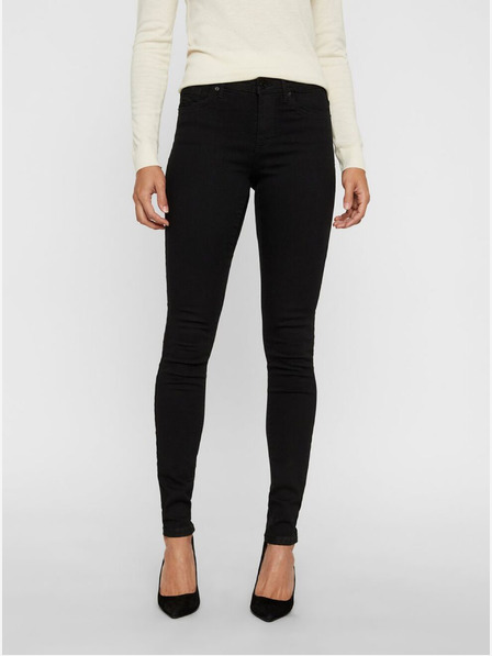 Vero Moda Fekete slim fit farmernadrág VERO MODA Tanya